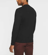 Pull col rond noir BRICE - IZAC