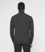 Pull col roulé en laine mérinos gris anthracite BRUNO - IZAC