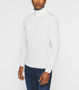 Pull col roulé en laine mérinos écru BRUNO - IZAC