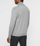 Pull col roulé en laine mérinos gris chiné BRUNO - IZAC