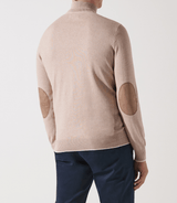 Pull col zippé camionneur beige rose - IZAC