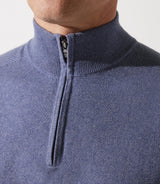 Pull col zippé camionneur indigo - IZAC