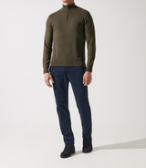 Pull col zippé camionneur kaki - IZAC