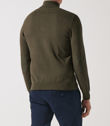 Pull col zippé camionneur kaki - IZAC