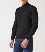 Pull col zippé camionneur noir - IZAC