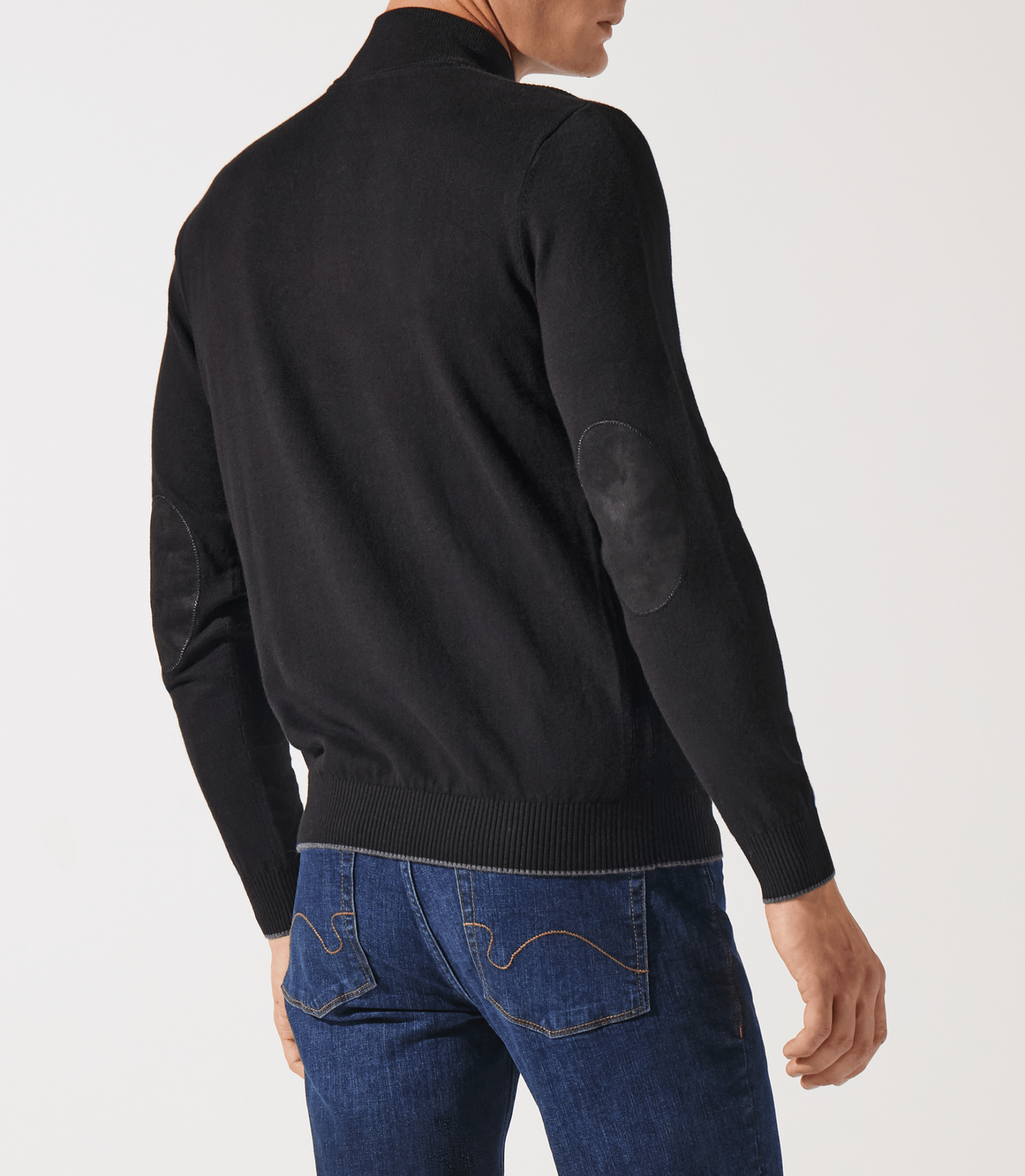 Pull col zippé camionneur noir - IZAC