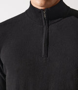 Pull col zippé camionneur noir - IZAC