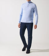 Pull col demi zip bleu ciel - IZAC