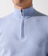 Pull col demi zip bleu ciel - IZAC