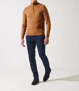 Pull col demi zip camel - IZAC