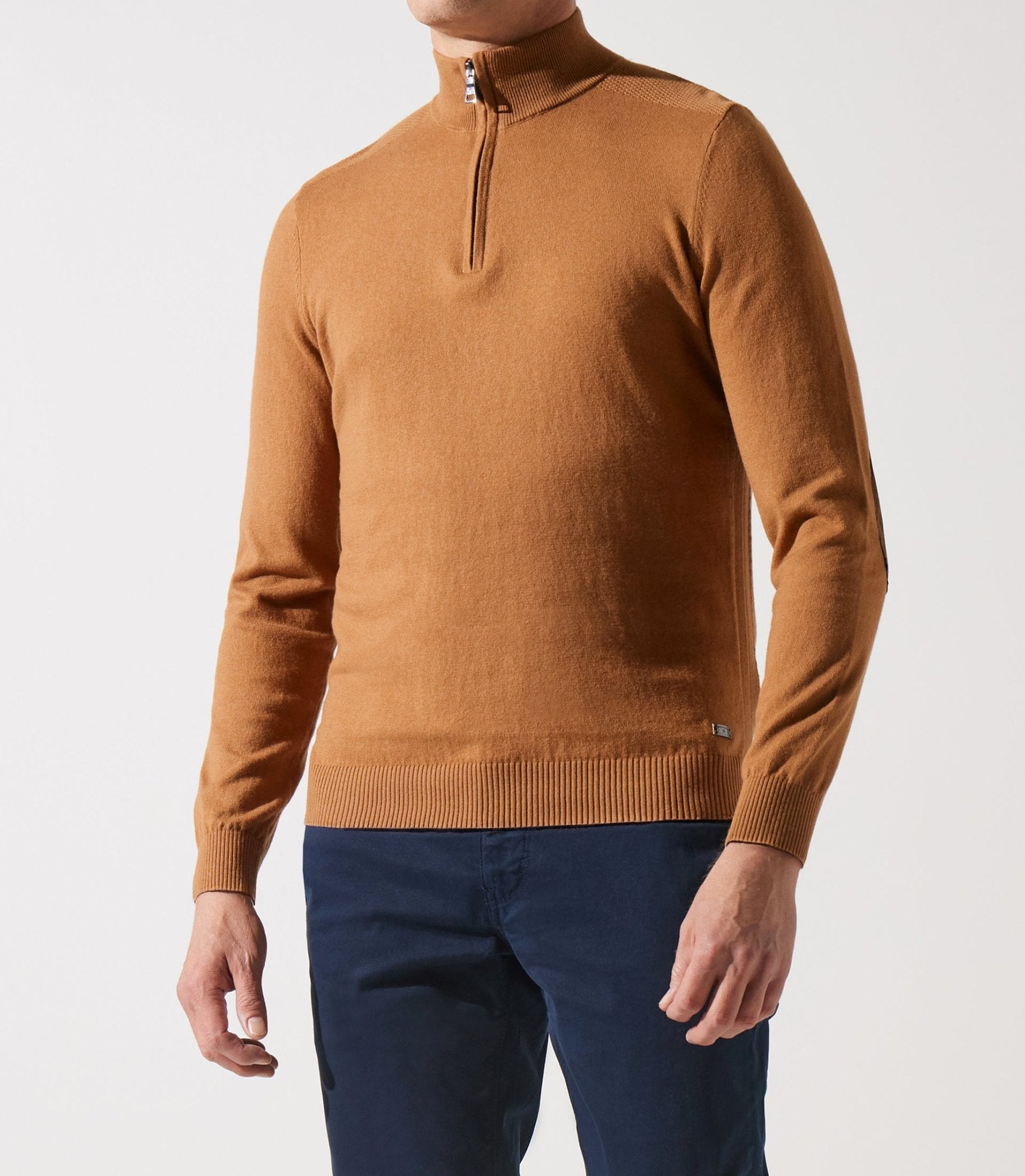 Pull col demi zip camel - IZAC