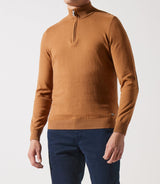 Pull col demi zip camel - IZAC