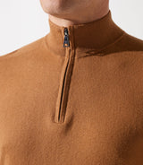 Pull col demi zip camel - IZAC