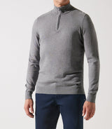 Pull col demi zip gris - IZAC