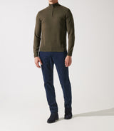 Pull col demi zip kaki - IZAC