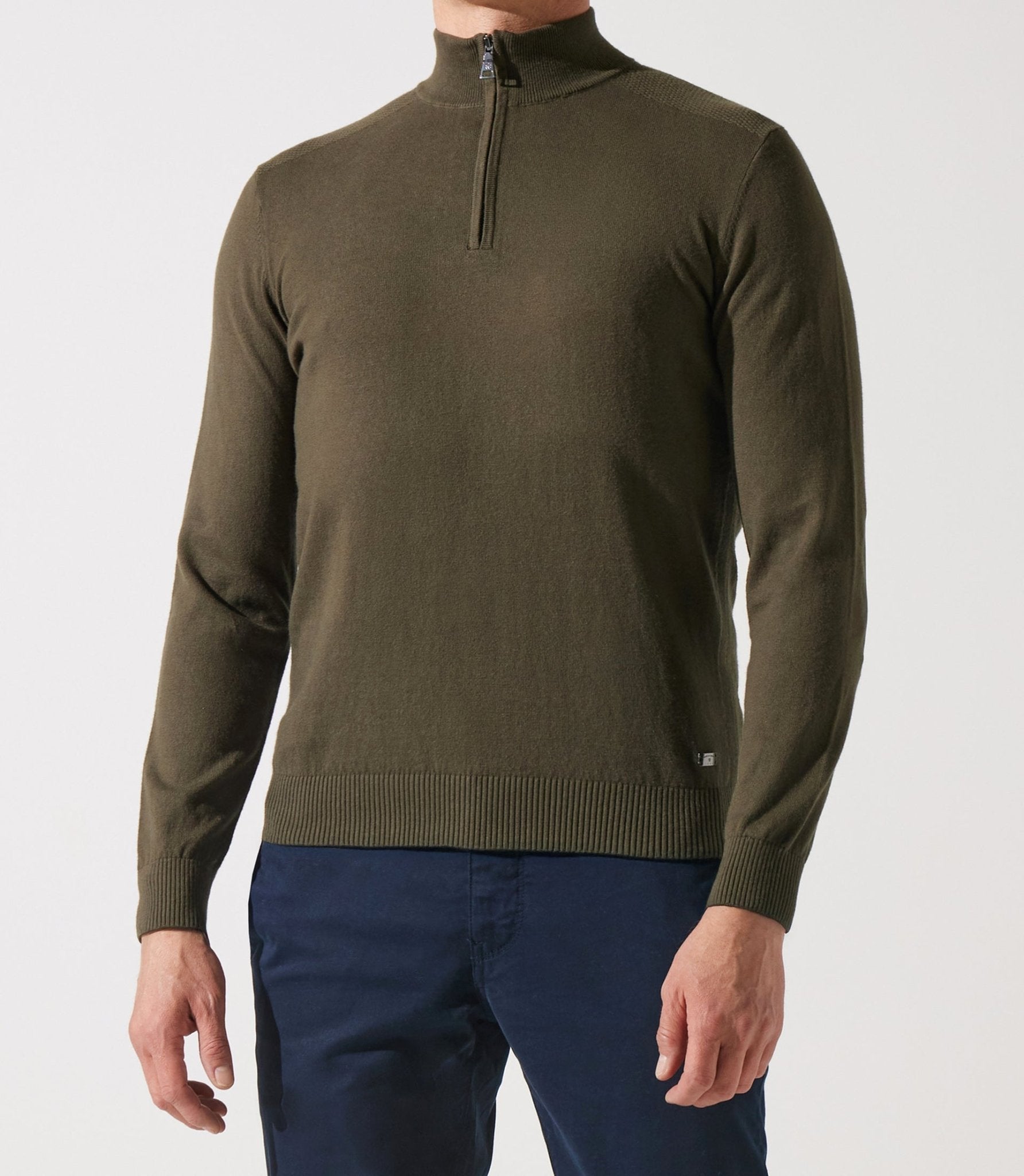 Pull col demi zip kaki - IZAC
