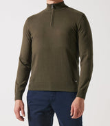Pull col demi zip kaki - IZAC