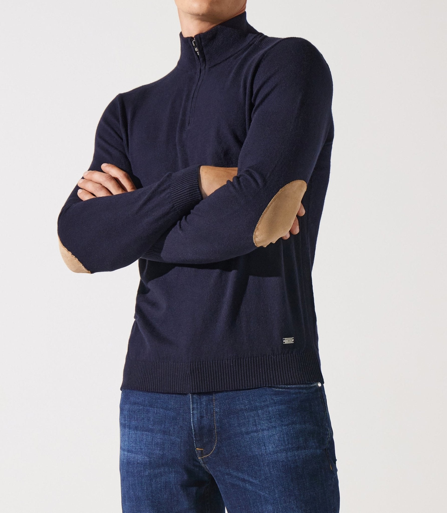 Pull col demi zip marine - IZAC