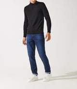 Pull col demi zip noir - IZAC