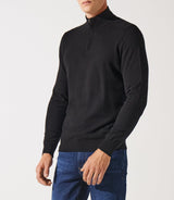 Pull col demi zip noir - IZAC