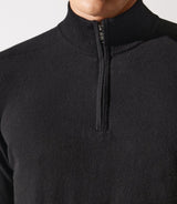 Pull col demi zip noir - IZAC