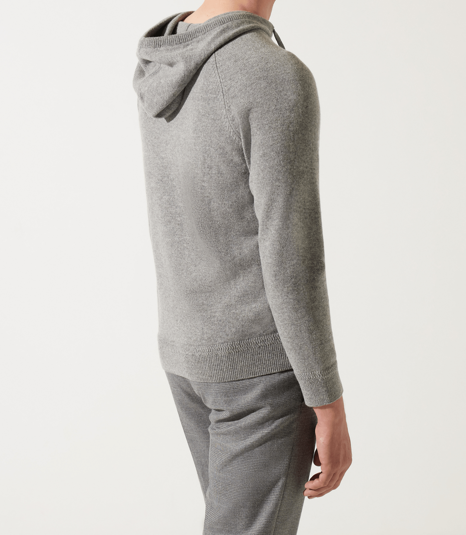 Pull à capuche gris chiné - IZAC