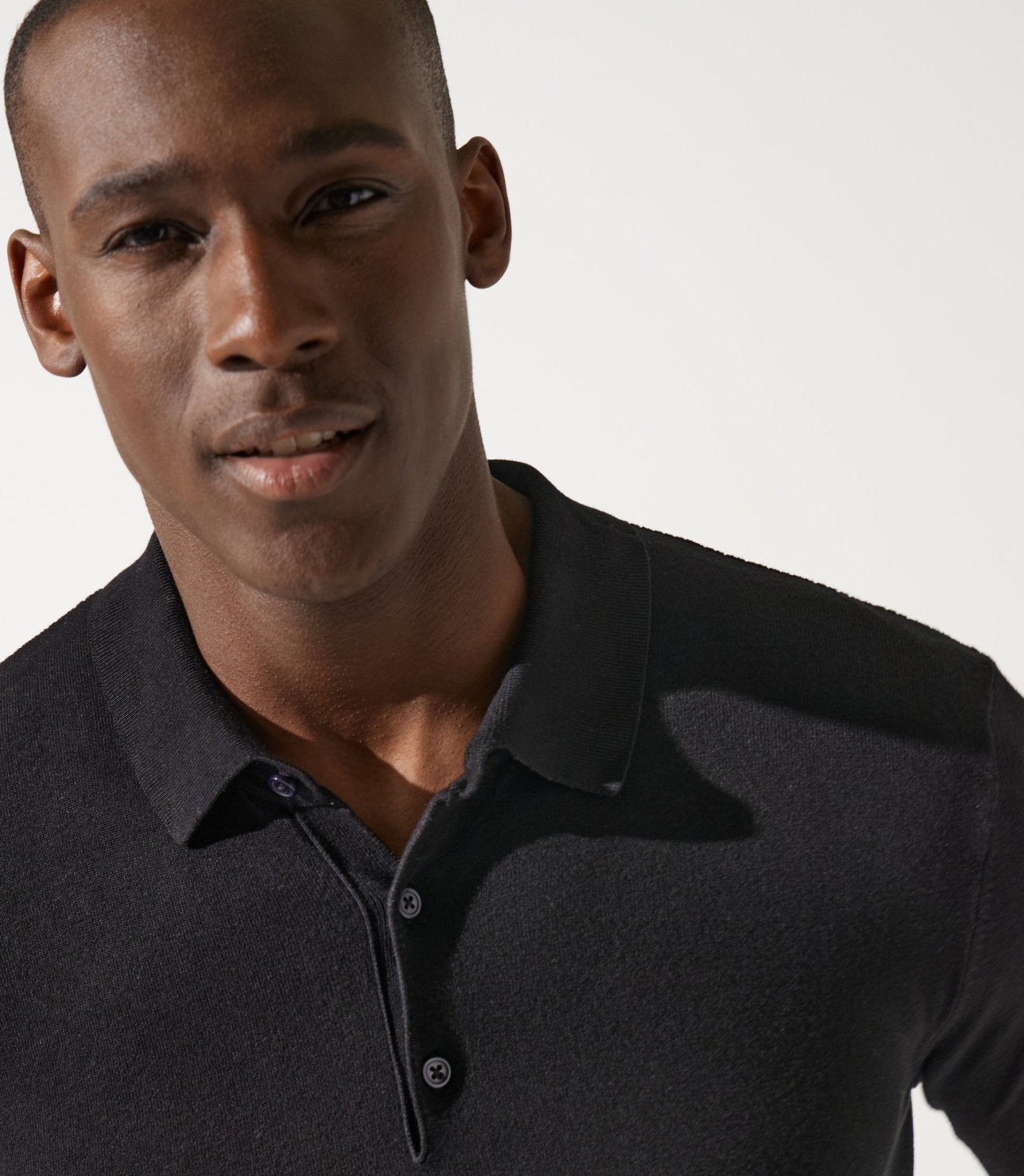 Pull col polo noir - IZAC