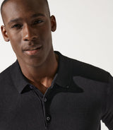 Pull col polo noir - IZAC