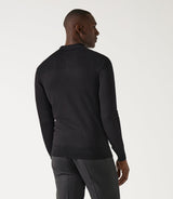 Pull col polo noir - IZAC