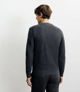 Pull col rond 100% cachemire anthracite - IZAC