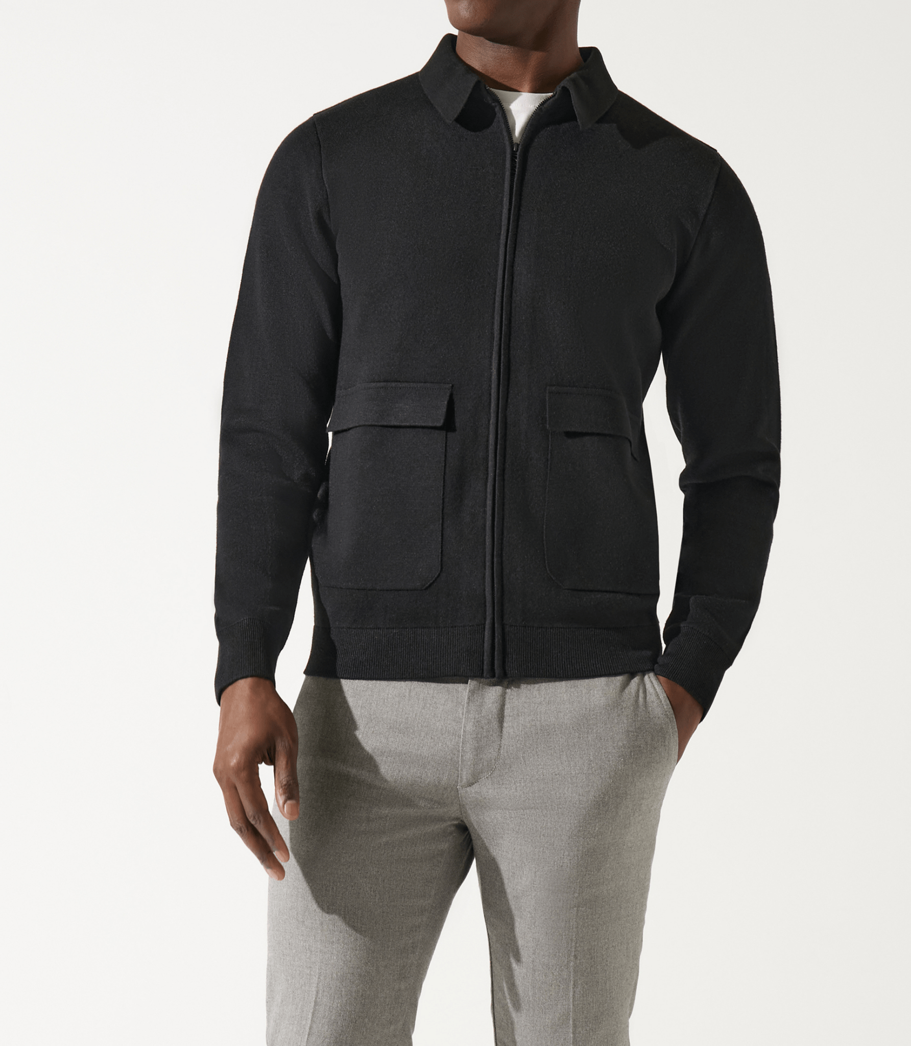 Gilet zippé noir - IZAC