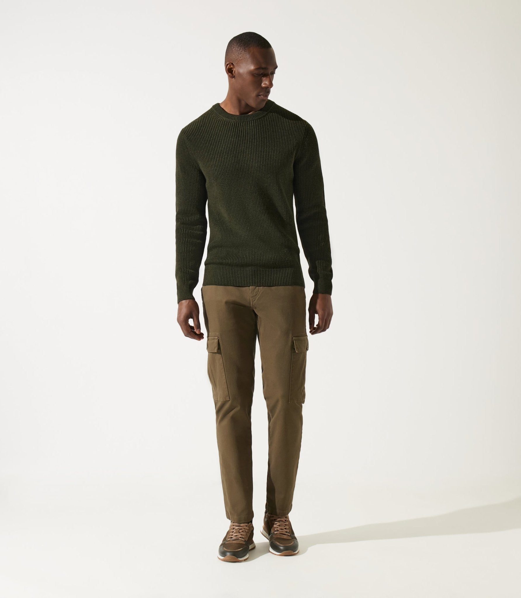 Pull col rond kaki - IZAC