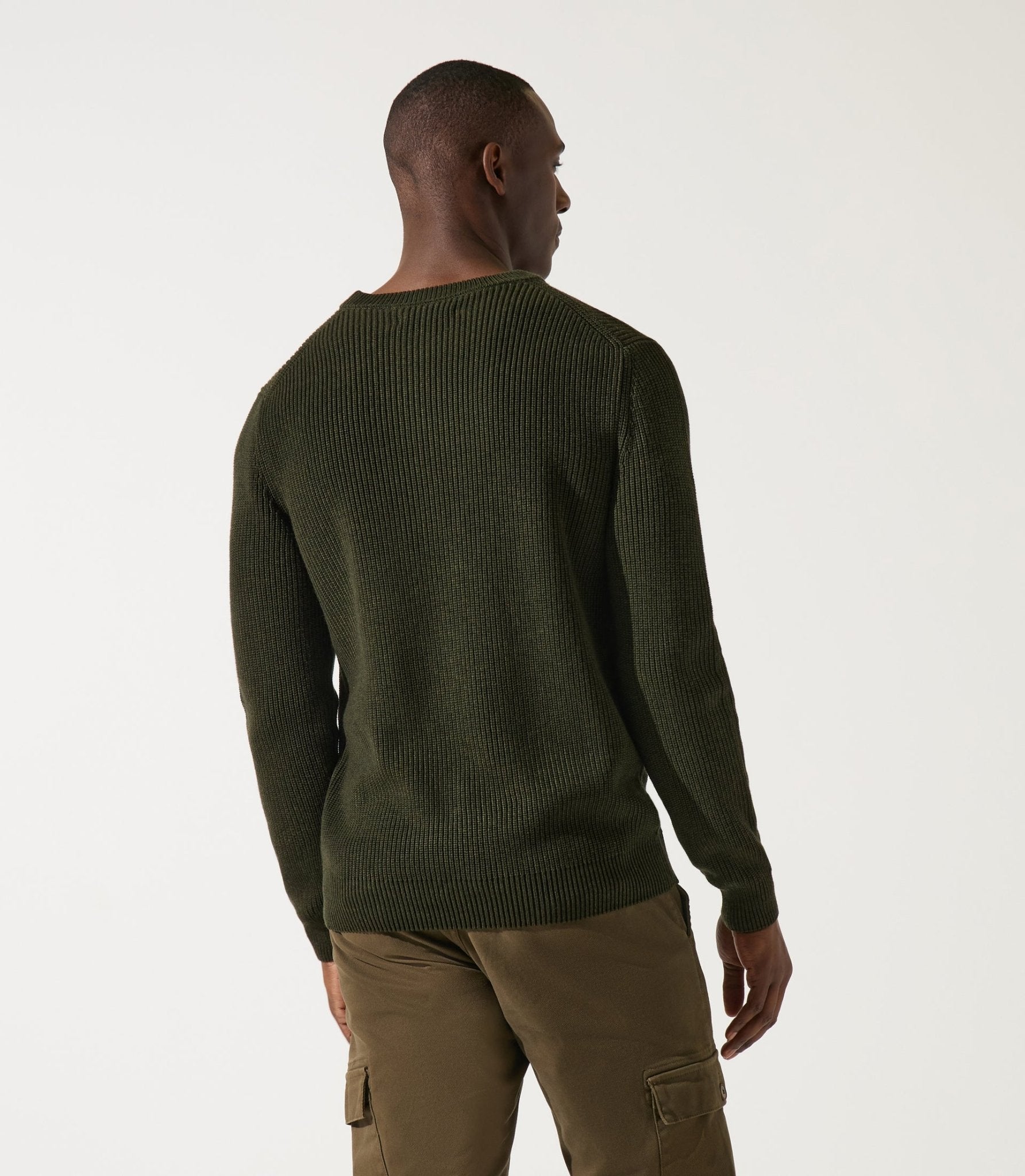 Pull col rond kaki - IZAC