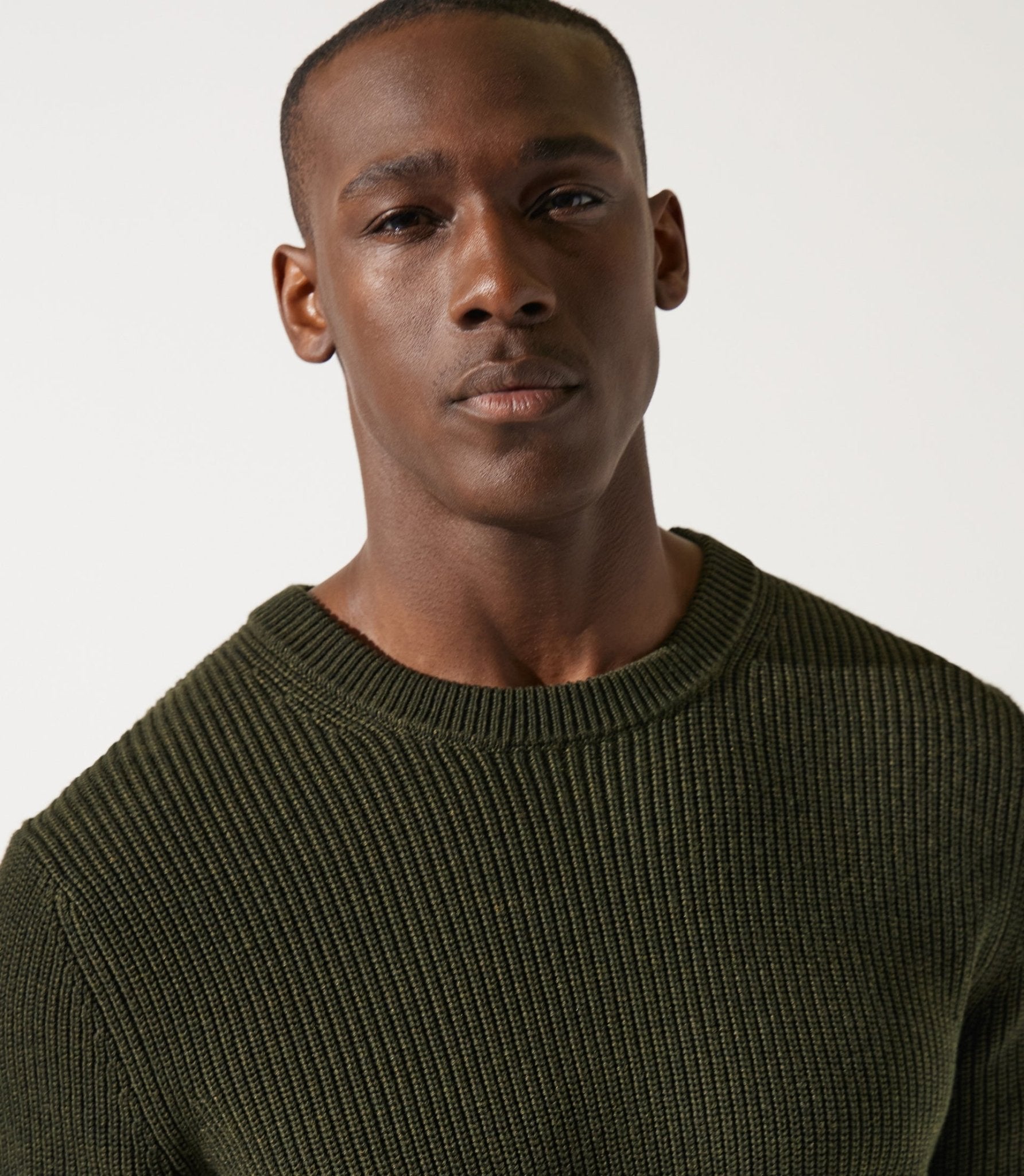 Pull col rond kaki - IZAC