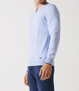 Pull col v rayé bleu ciel - IZAC