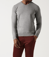 Pull col v rayé gris chiné - IZAC