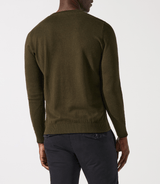Pull col v rayé kaki - IZAC