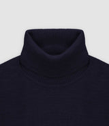 Pull col roulé marine - IZAC