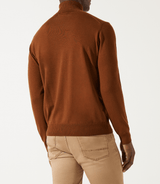 Pull col roulé marron 100% mérinos - IZAC