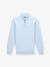 Pull col zip bleu ciel - IZAC