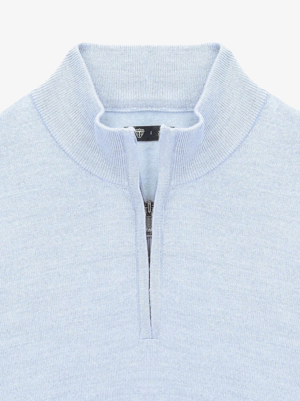 Pull col zip bleu ciel - IZAC
