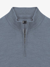 Pull col zip indigo - IZAC