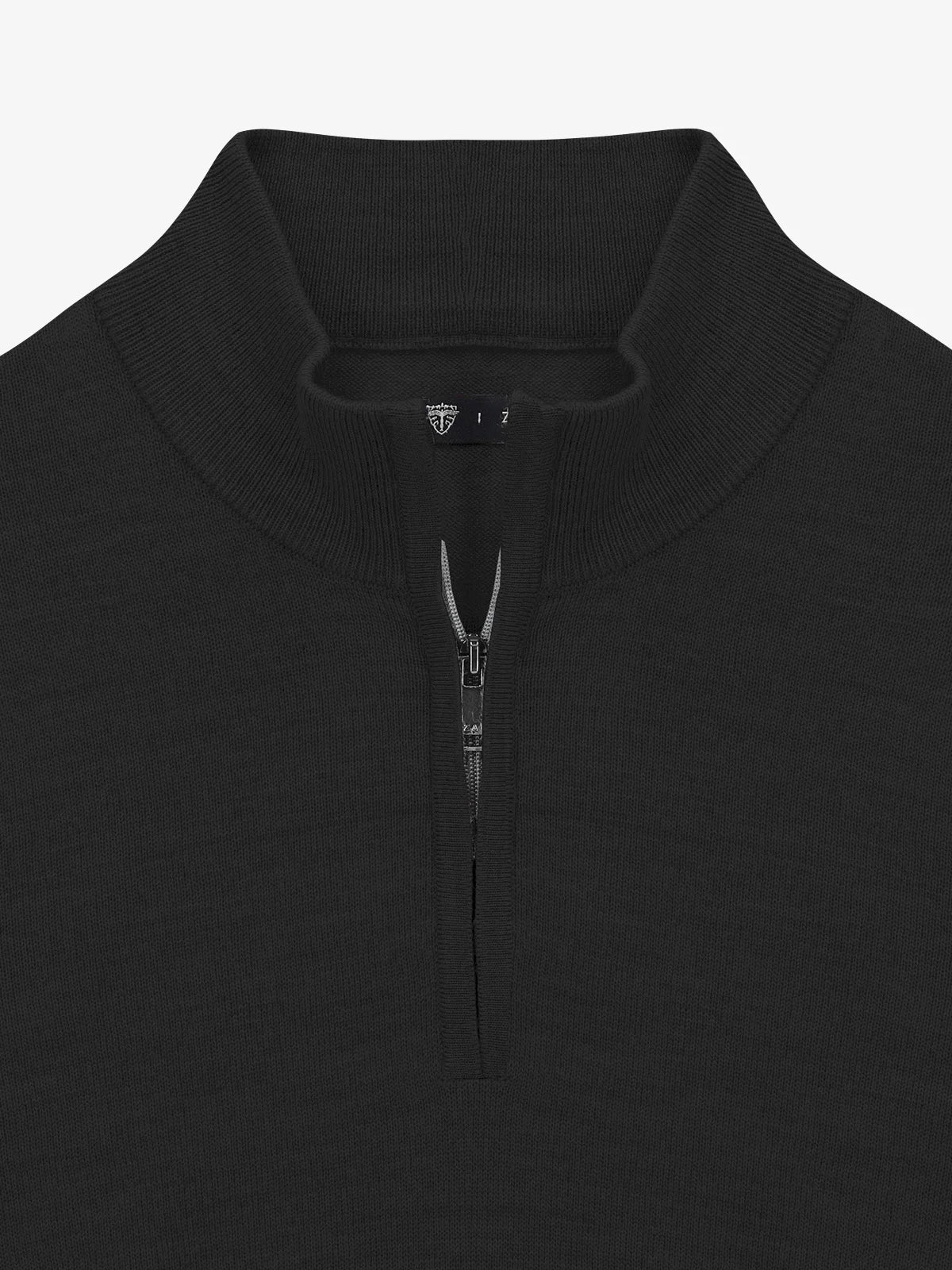 Pull col zip noir - IZAC