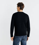 Pull col rond noir - IZAC