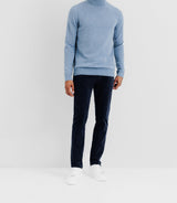 Pull col roulé 100% cachemire indigo - IZAC