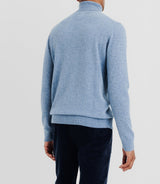 Pull col roulé 100% cachemire indigo - IZAC