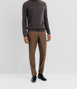 Pull col roulé 100% cachemire marron - IZAC