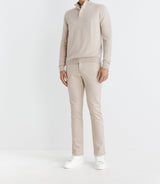 Pull col montant 100% cachemire beige - IZAC