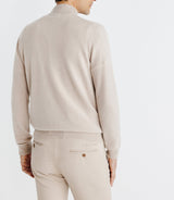 Pull col montant 100% cachemire beige - IZAC