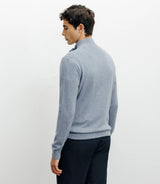 Pull col montant 100% cachemire indigo - IZAC